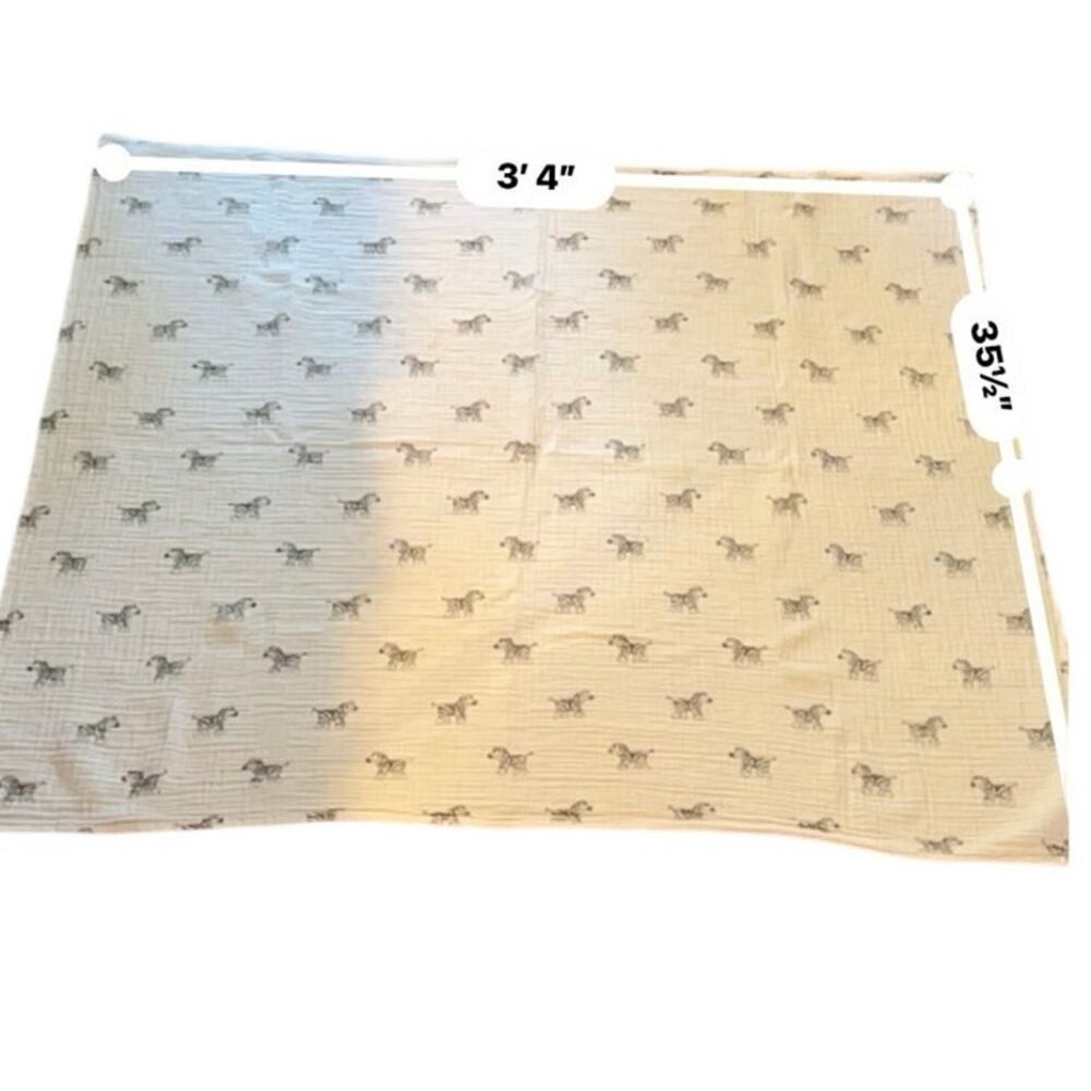 Amazing Baby Zebra Muslin Swaddle Receiving Blanket Lovey Cotton White & Black